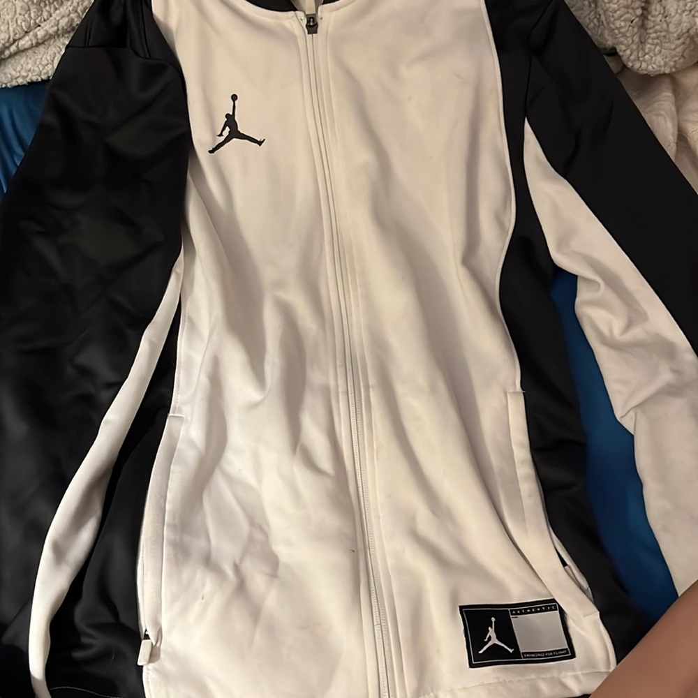 White and black Jordan’s jacket